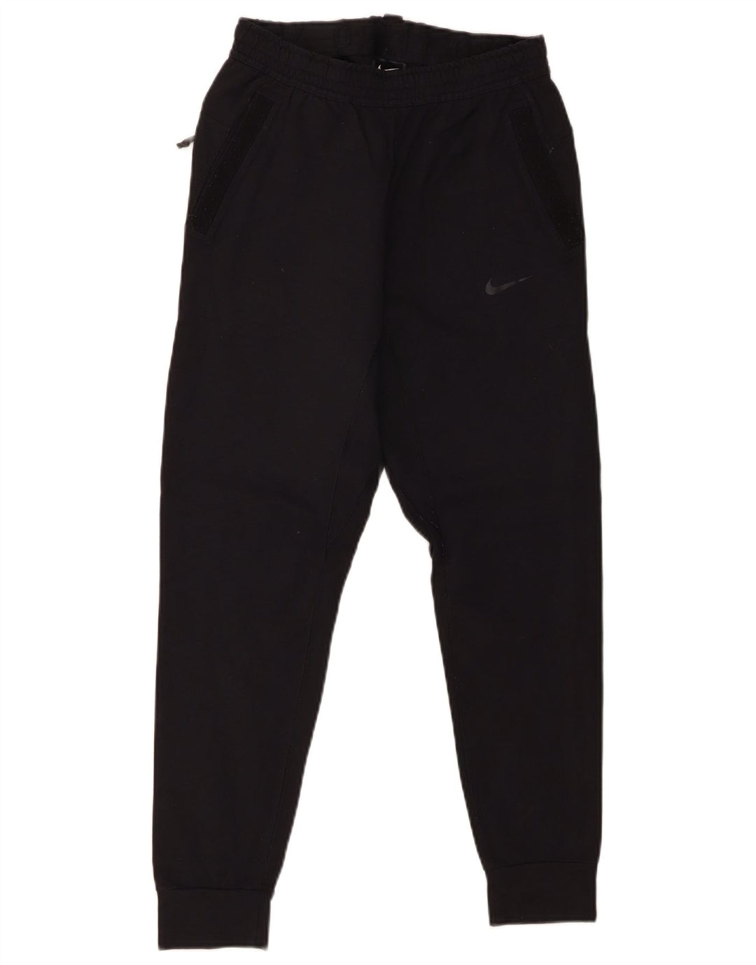 NIKE Mens Tracksuit Trousers Joggers Small Black Viscose