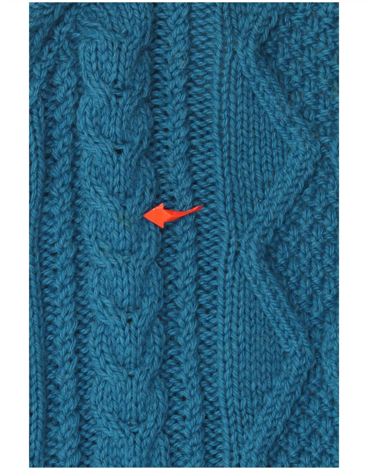 VINTAGE Γυναικείο πουλόβερ ζακέτα 3/4 μανίκια UK 16 μεγάλα μπλε