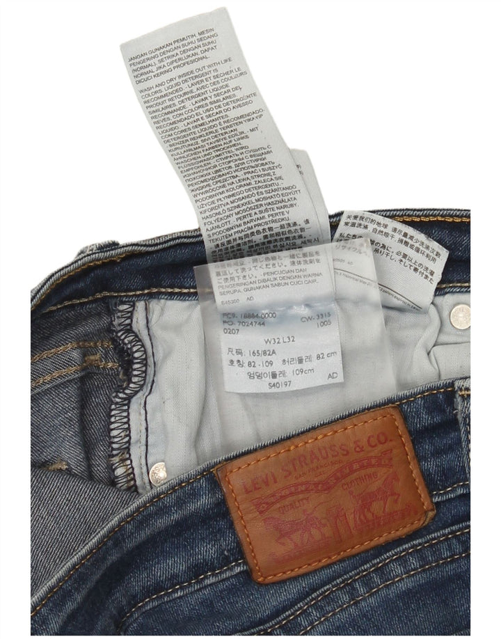 Γυναικείο Slim Jeans Levi's W32 L32 Navy Blue Cotton