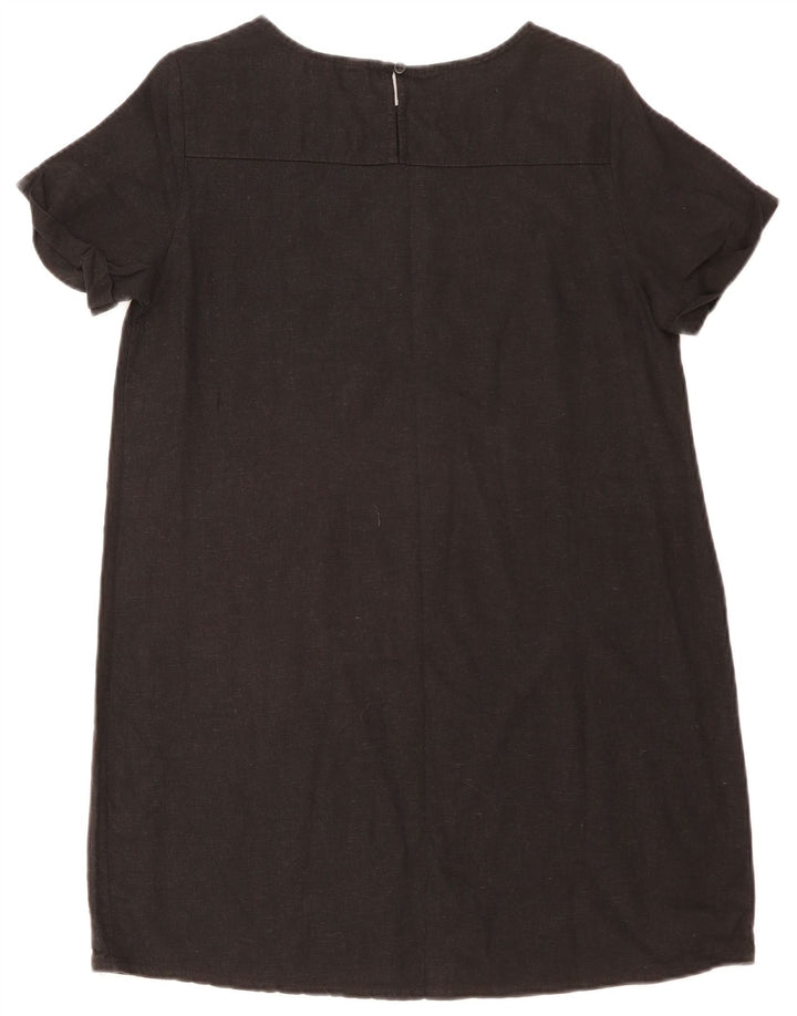 Lipsy γυναικείο φόρεμα Shift UK 12 Medium μαύρο λινό