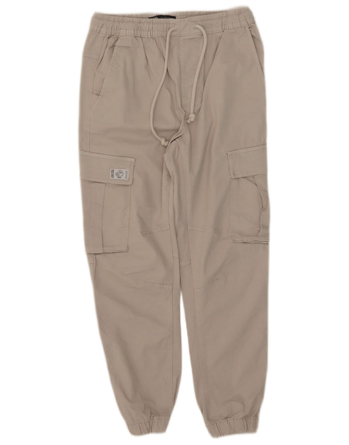 Zara Ανδρικό παντελόνι Joggers Cargo Small W30 L26 Beige