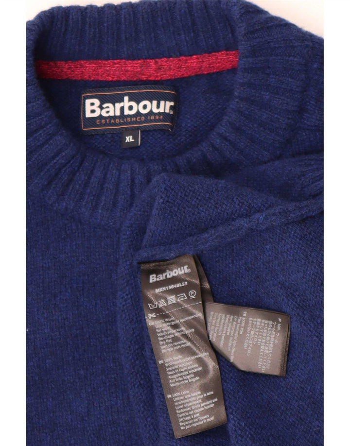 Ανδρικό πουλόβερ Barbour Crew Neck Jumper XL Blue Wool