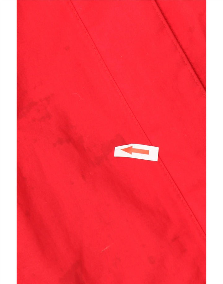 Jack Wolfskin γυναικείο μπουφάν βροχής με κουκούλα UK 12/14 Μεσαίο κόκκινο πολυαμίδιο