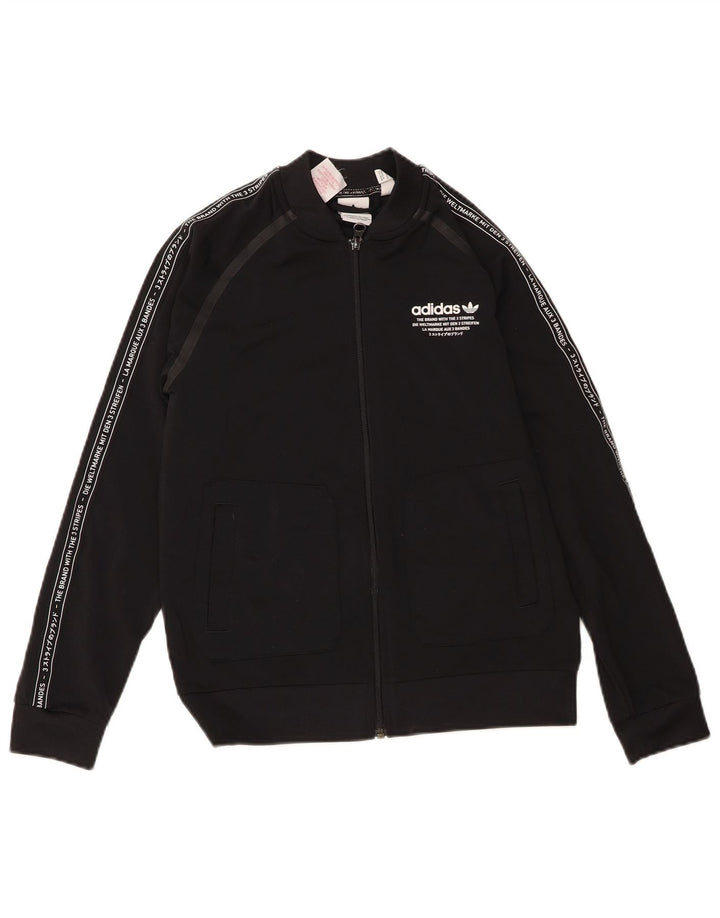 Adidas Boys Graphic αθλητική φόρμα Top Jacket 11-12 ετών Μαύρο Πολυεστέρας