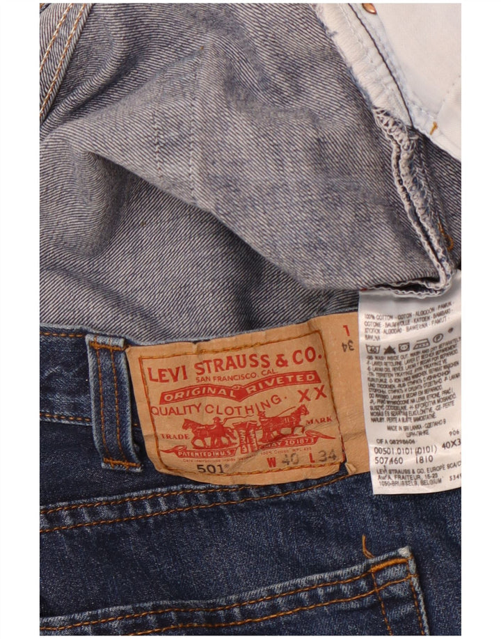 LEVI'S Ανδρικό τζιν 501 ίσιο W40 L34 Navy Blue Cotton