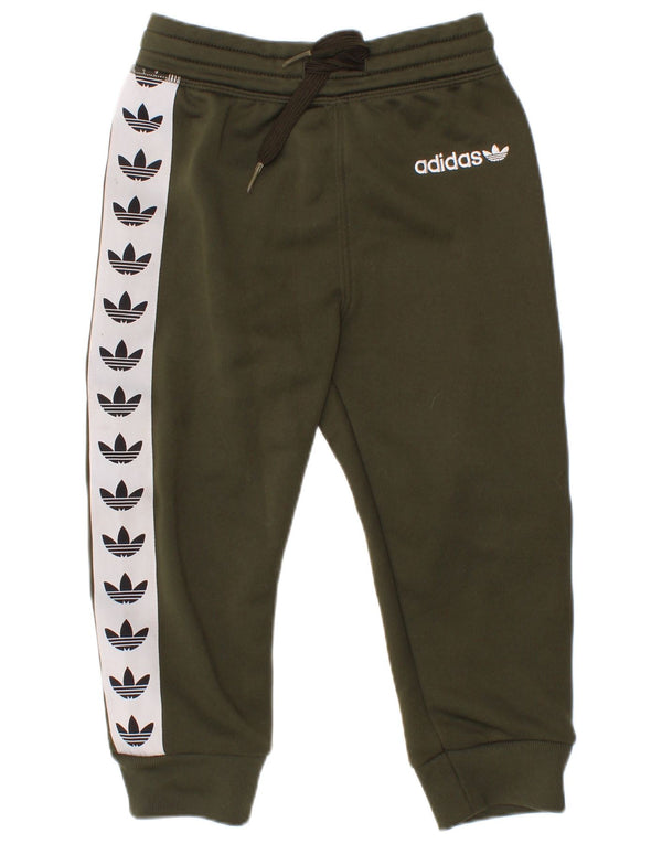Παντελόνι αθλητικής φόρμας Adidas Baby Boys Graphic 18-24 μηνών Χακί Colorblock