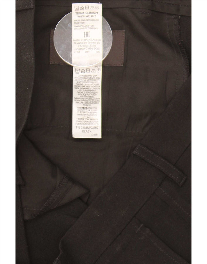Marks & Spencer Ανδρικό Slim παντελόνι Chino W34 L33 Μαύρο πολυεστέρα