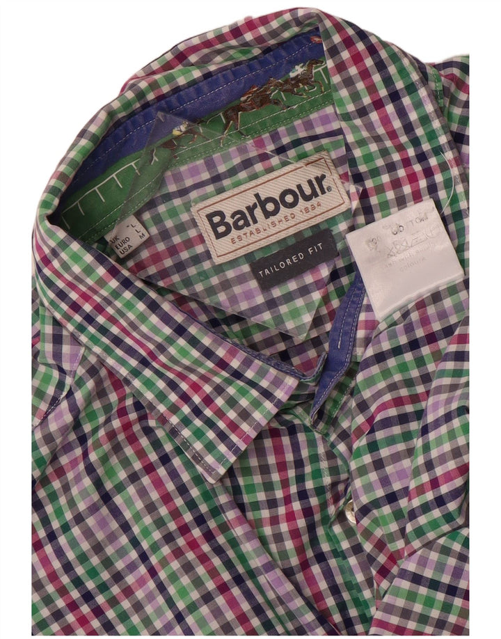 Ανδρικό πουκάμισο Barbour Tailored Fit Μεγάλο πολύχρωμο βαμβακερό καρό