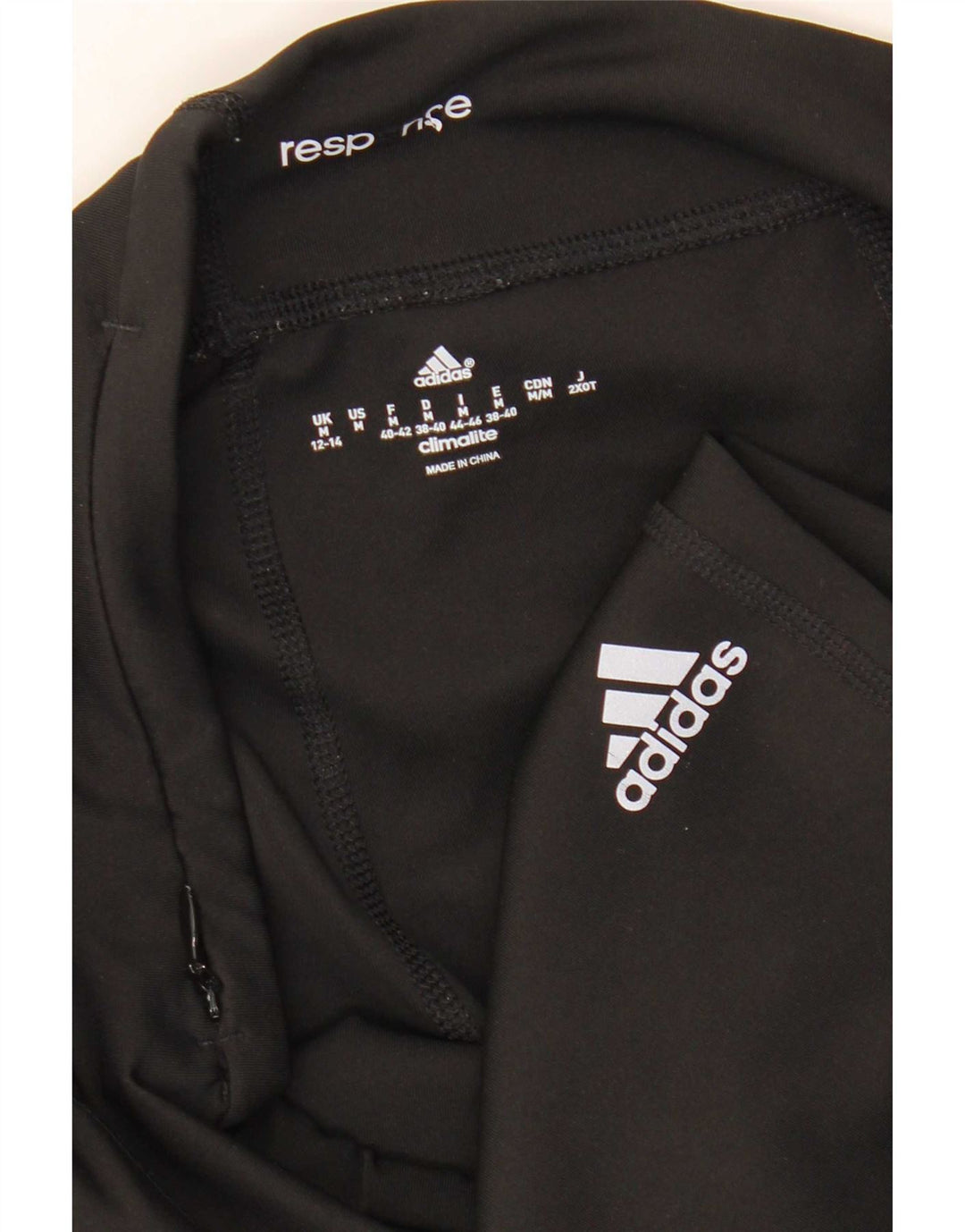 Adidas Γυναικεία κολάν Capri Climalite UK 12/14 Μεσαίο μαύρο πολυεστέρα