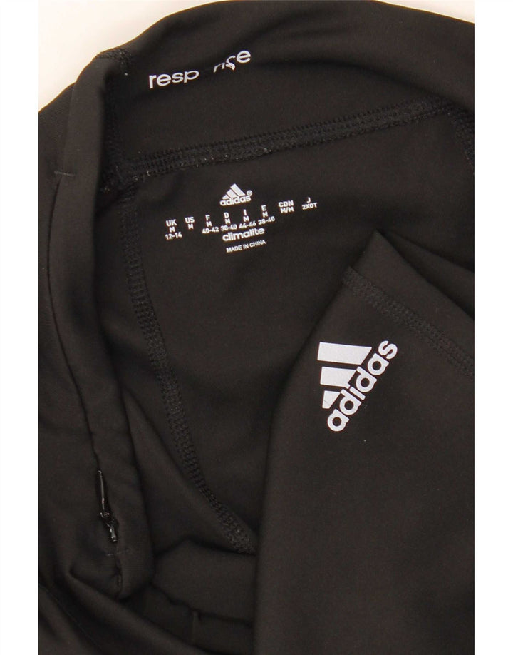 Adidas Γυναικεία κολάν Capri Climalite UK 12/14 Μεσαίο μαύρο πολυεστέρα