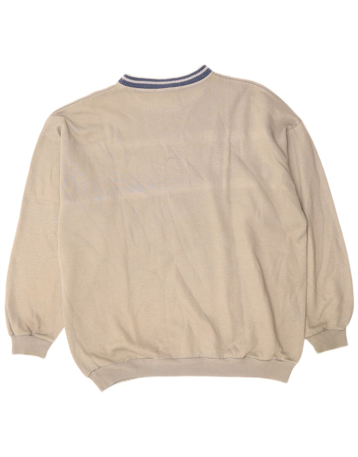 Ανδρικό vintage γραφικό φούτερ Jumper XL Grey Colourblock Acrylic