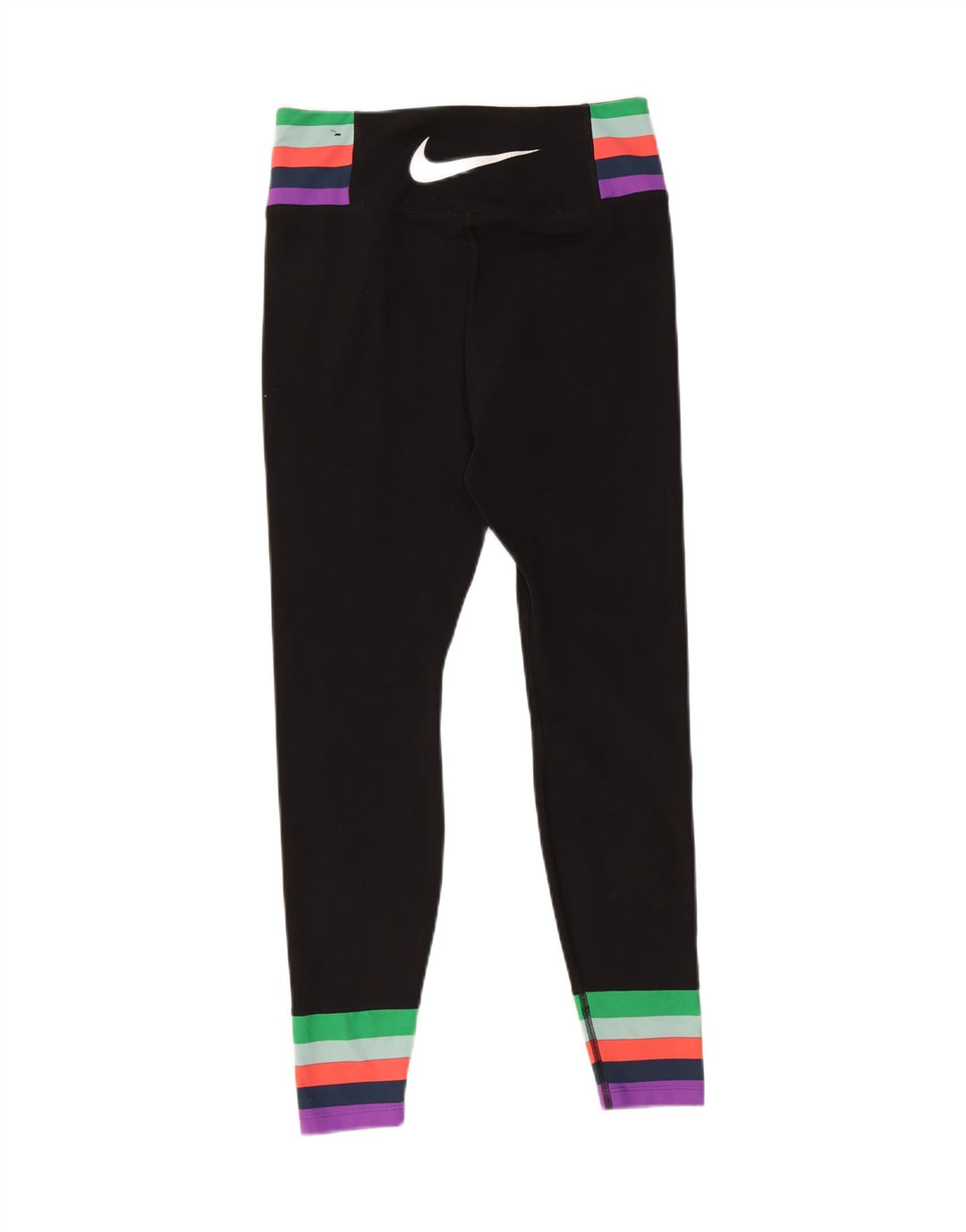 Γυναικείο κολάν Nike γραφικό Dri Fit Μικρό μαύρο ριγέ πολυεστέρα
