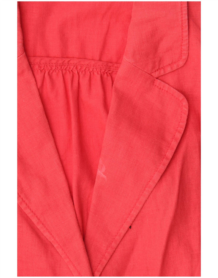 Marks & Spencer Γυναικείο Μπουφάν 3/4 με 1 κουμπί Blazer UK 18 XL Κόκκινο λινό