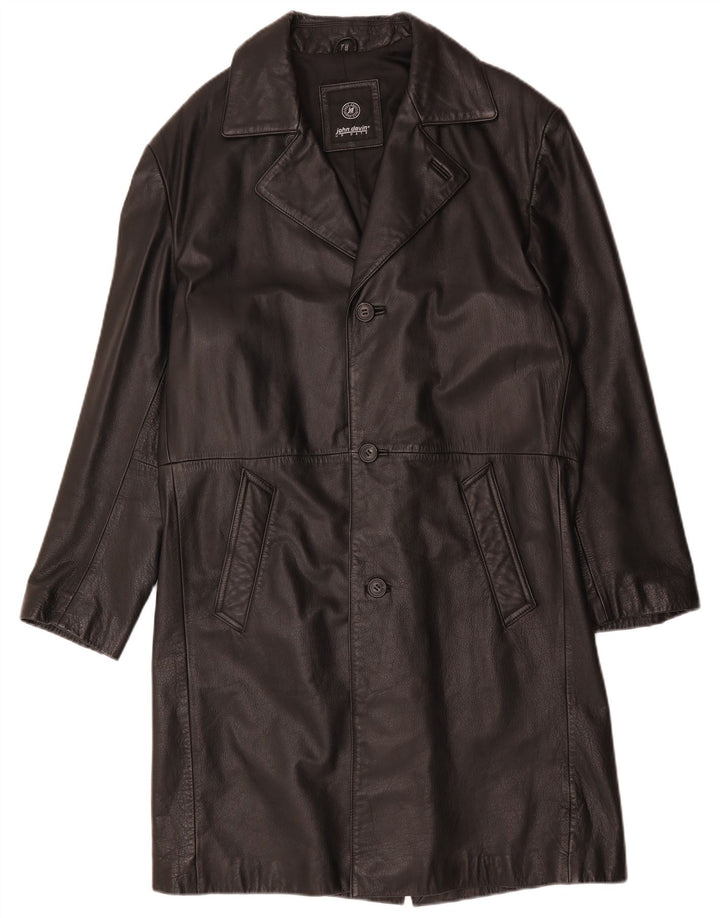 JOHN DEVIN Ανδρικό Δερμάτινο Παλτό UK 38 Medium Black Leather