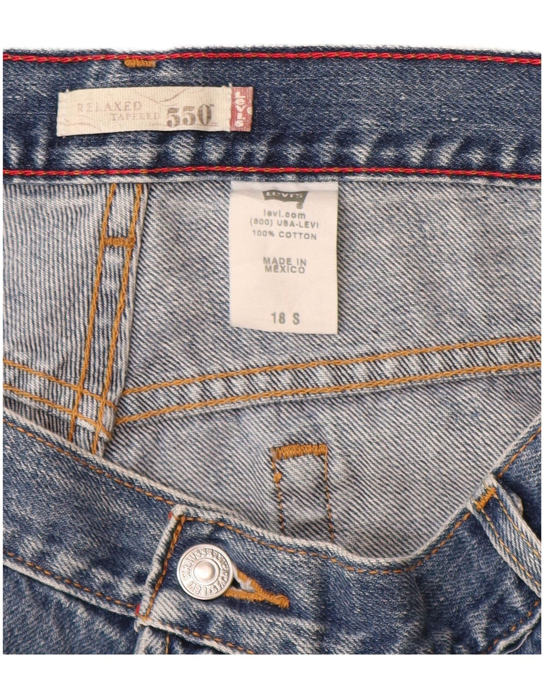 LEVI'S Γυναικείο 550 ψηλόμεσο τζιν US 18 2XL W36 L29 Μπλε
