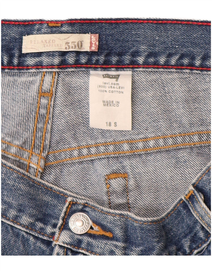 LEVI'S Γυναικείο 550 ψηλόμεσο τζιν US 18 2XL W36 L29 Μπλε