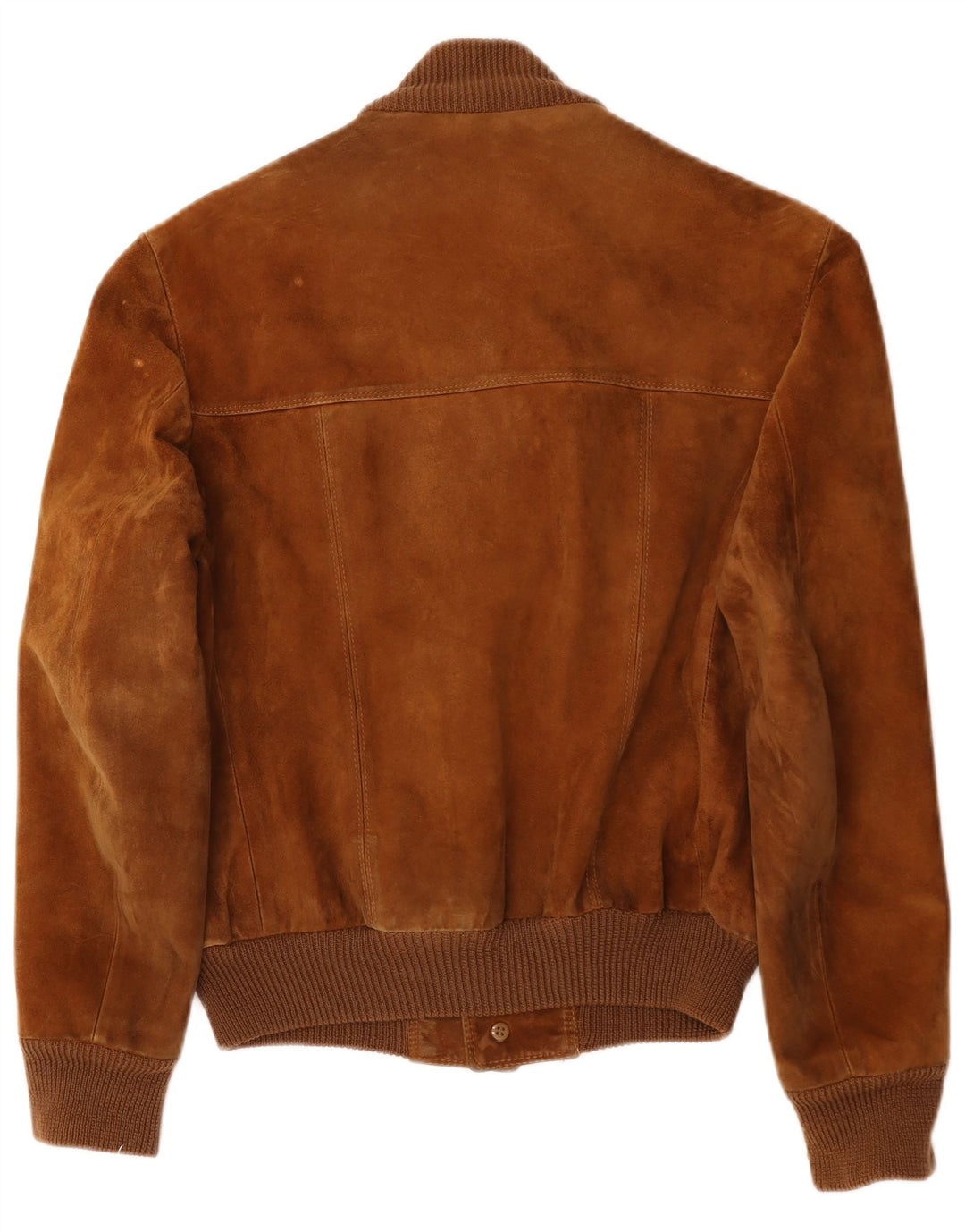 Vintage Ανδρικό Suede Bomber Jacket UK 38 Medium Brown Δερμάτινο