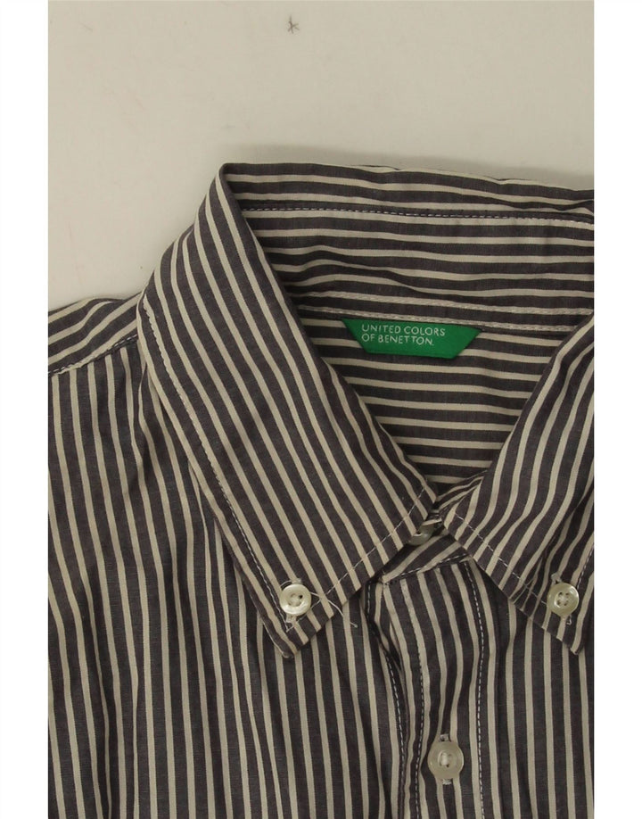 Πουκάμισο Benetton Boys 9-10 Years Blue Pinstripe