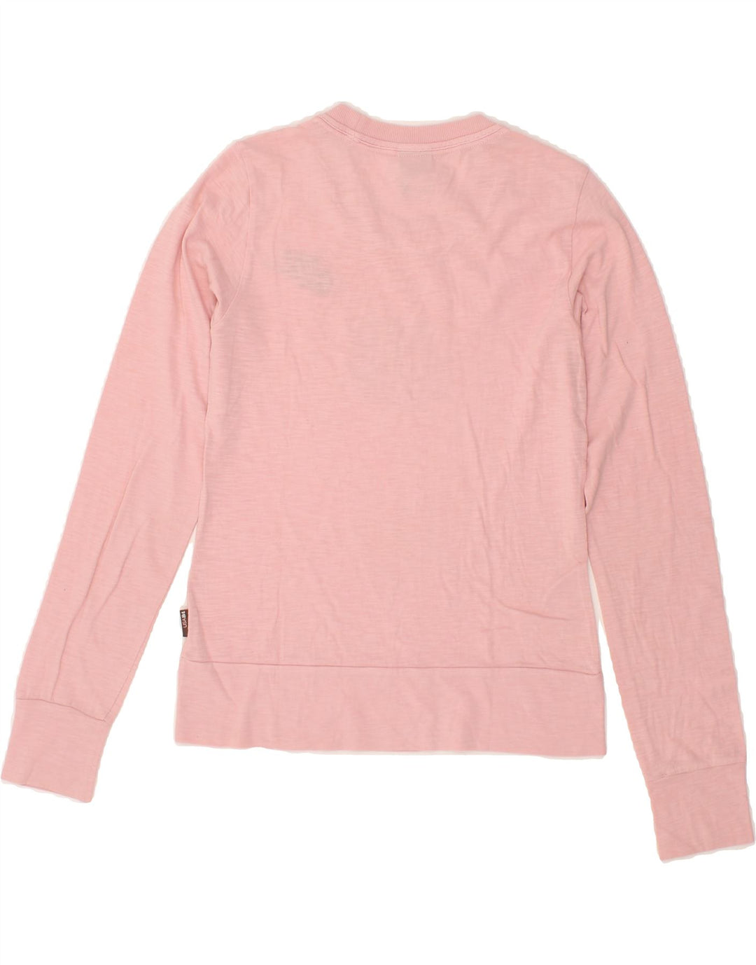 NIKE Womens Graphic Top Long Sleeve UK 8/10 Small Pink Vintage Nike and Second-Hand Nike from Messina Hembry 