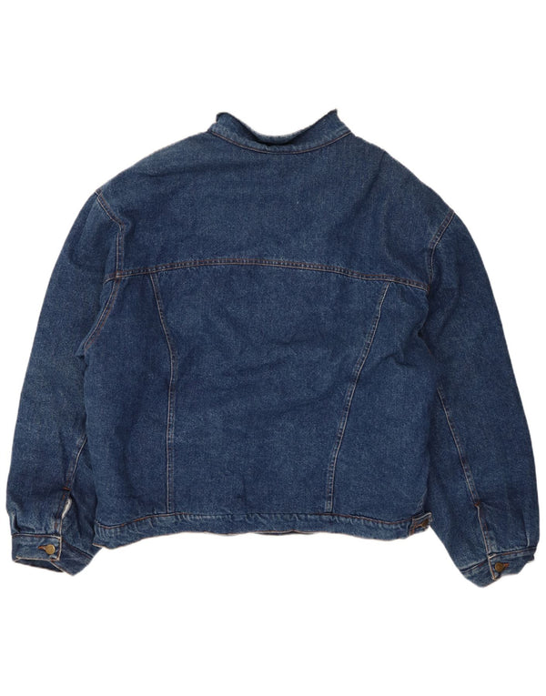 Vintage Ανδρικό Sherpa τζιν μπουφάν UK 42 XL μπλε βαμβακερό