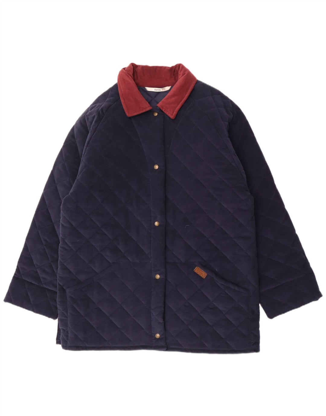 Puffa Γυναικείο Καπιτονέ μπουφάν UK 16 Large Navy Blue από βαμβάκι