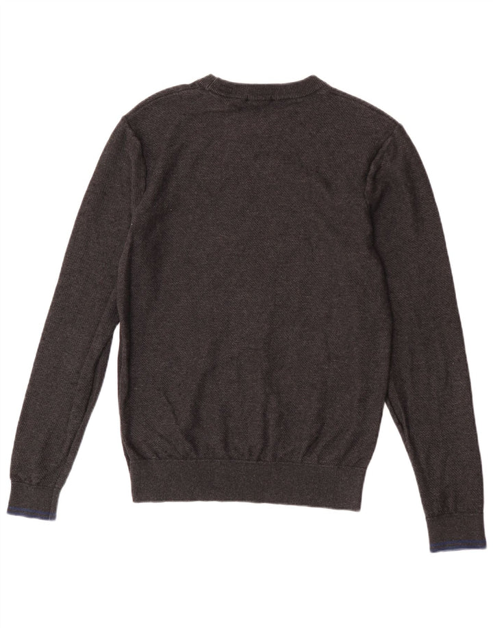 Scotch & Soda Ανδρικό πουλόβερ με λαιμόκοψη μεσαίου γκρι βαμβακερό