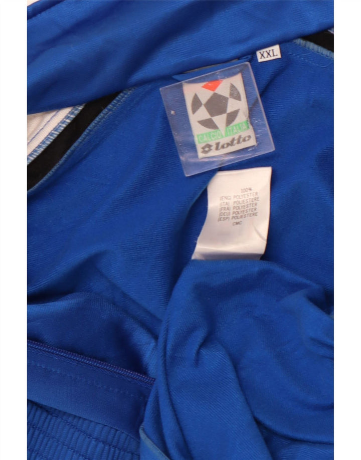 Ανδρική αθλητική φόρμα γραφικών LOTTO Top Jacket 2XL Blue Colourblock Polyester