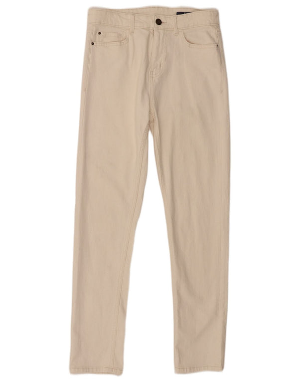 Marks & Spencer Γυναικεία Slim Jeans UK 10 Small W28 L28 Off White Βαμβακερά