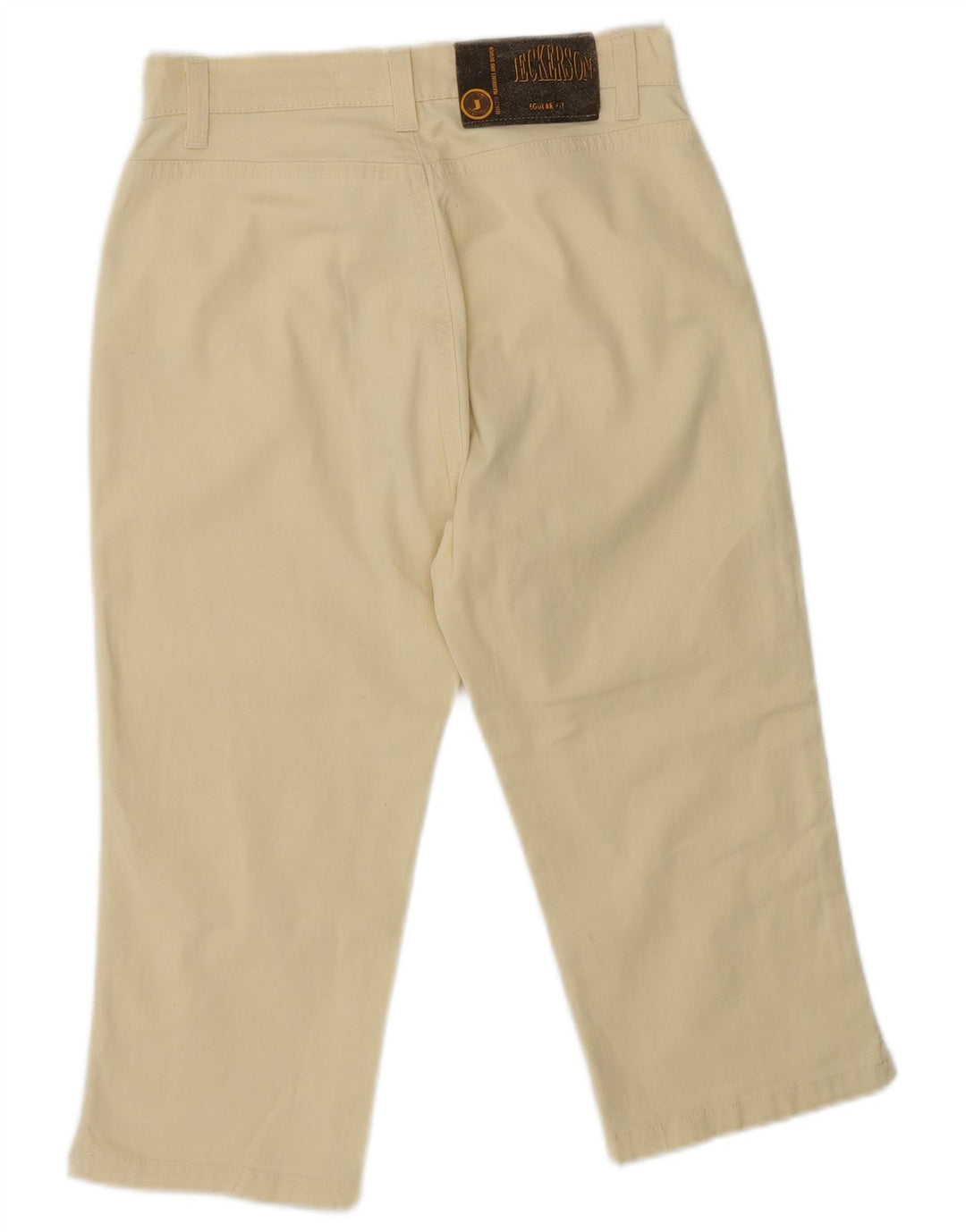 JECKERSON Womens Capri Trousers Size 40 Small W26  Yellow Cotton