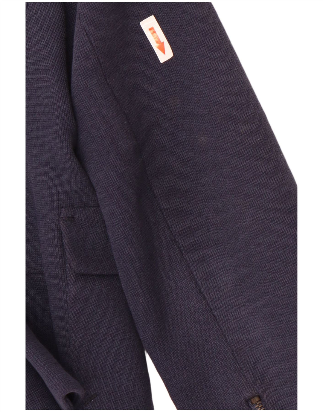 Zara Γυναικείο σακάκι σακάκι με κουμπιά 1 κουμπιού UK 14 μεγάλο navy μπλε βαμβακερό