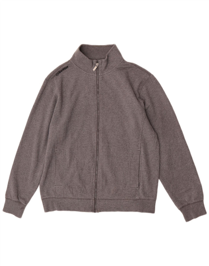 Ανδρική αθλητική φόρμα Lotto Top Jacket μεγάλο γκρι βαμβακερό