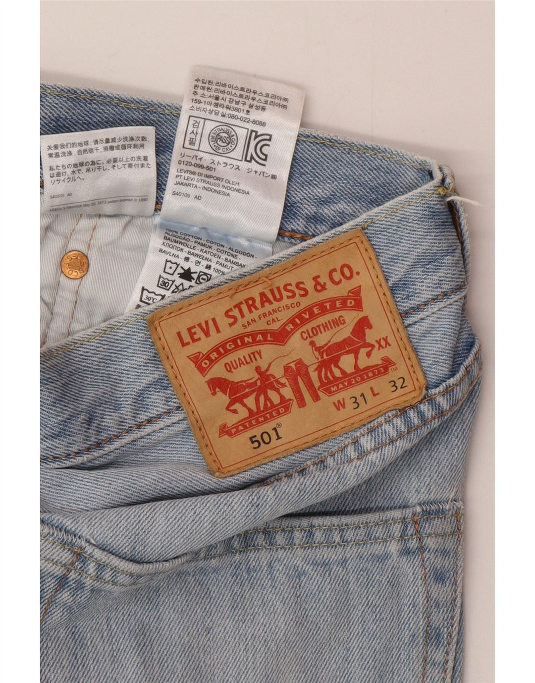 Ανδρικό τζιν σορτς Levi's 501 W31 μεσαίο μπλε βαμβακερό