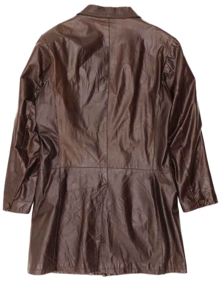 VINTAGE Ανδρικό Δερμάτινο Παλτό IT 54 2XL Καφέ Δερμάτινο