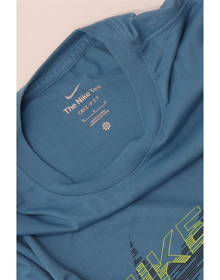 Μπλουζάκι γραφικό Nike, ανδρικό Dri Fit, μεσαίο μπλε