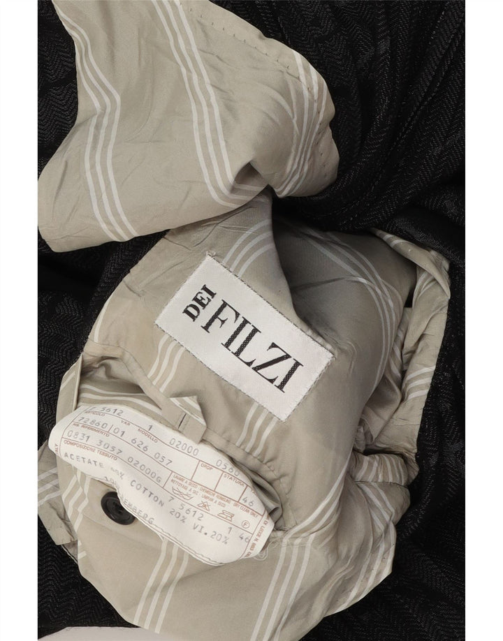 Dei Filzi Ανδρικό Abstract Pattern 1 Button Jacket IT 46 Small Grey