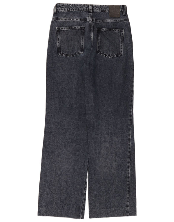 Zara Γυναικείο ψηλόμεσο φαρδύ τζιν EU 38 Small W28 L32 μαύρο βαμβακερό