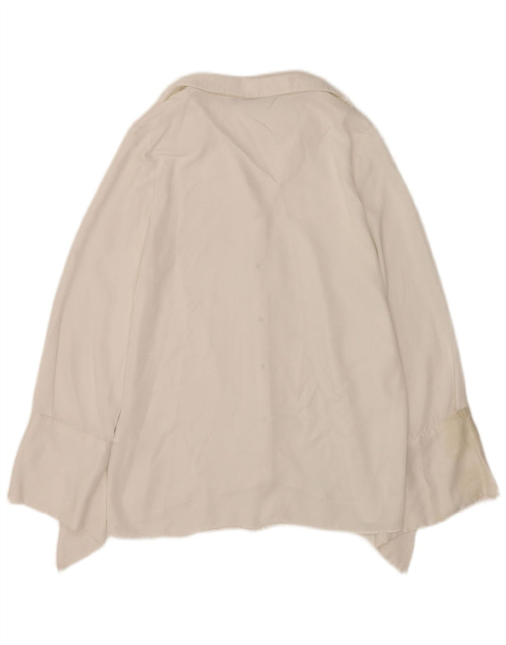 Zara Γυναικεία Μπλούζα UK 10 Small White Viscose