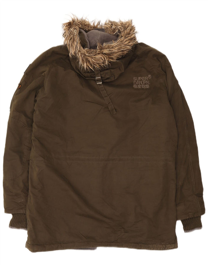 Ανδρικό μπουφάν Parka με κουκούλα Superdry UK 42 XL Khaki Polyester