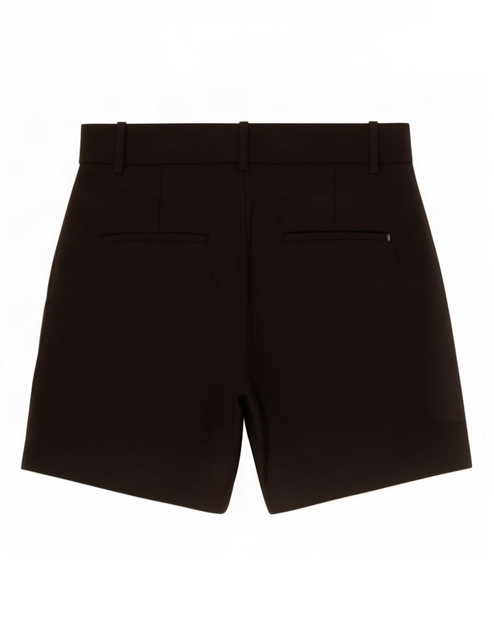 Zara Γυναικείο σορτς Chino με καρφίτσες μεσαίου μεγέθους W28 μαύρο πολυεστέρα