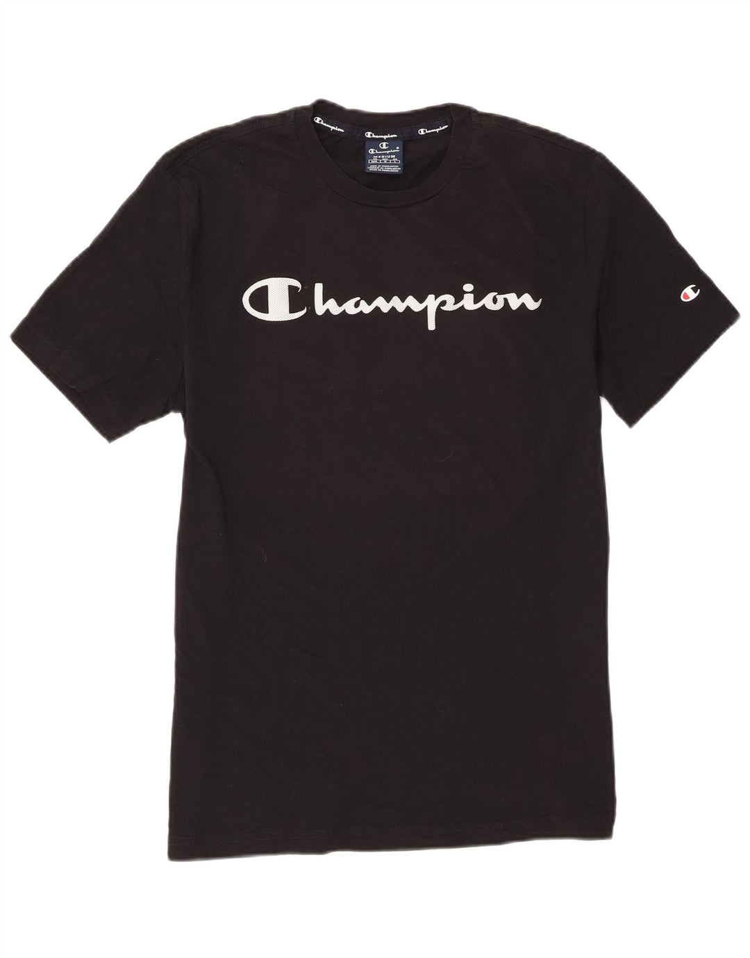 Ανδρικό γραφικό T-Shirt Champion Top Μεσαίο μαύρο βαμβακερό