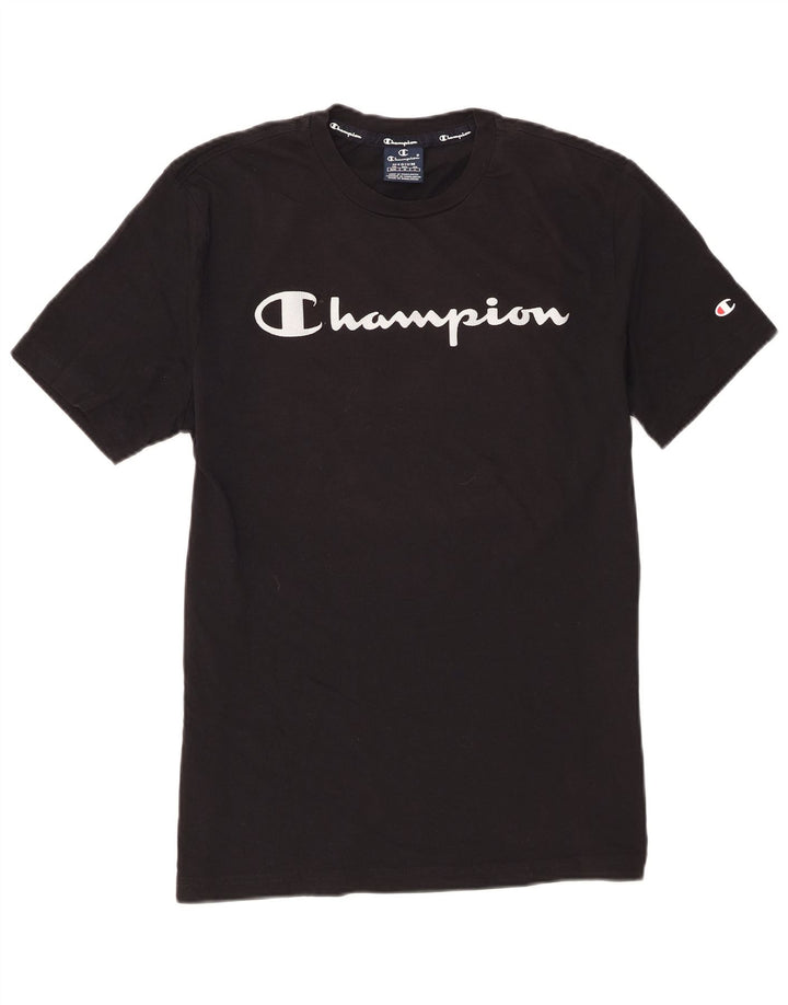 Ανδρικό γραφικό T-Shirt Champion Top Μεσαίο μαύρο βαμβακερό
