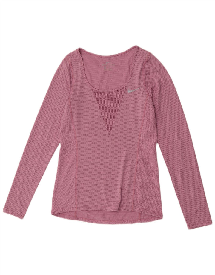 Γυναικείο τοπ Nike μακρυμάνικο UK 6 XS Pink Polyester