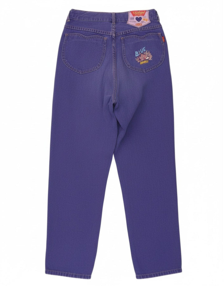 MASH Womens Tapered Jeans IT 42 Medium W26 L29 Purple Cotton