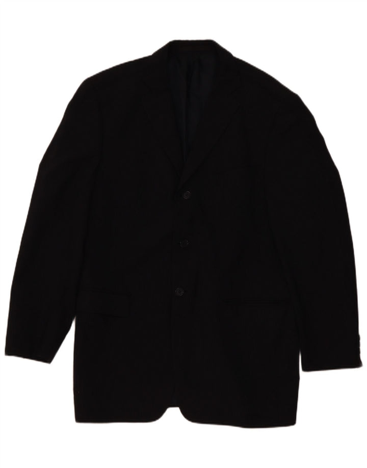 Marks & Spencer Ανδρικό σακάκι UK 42 Large Navy Blue ριγέ Classic
