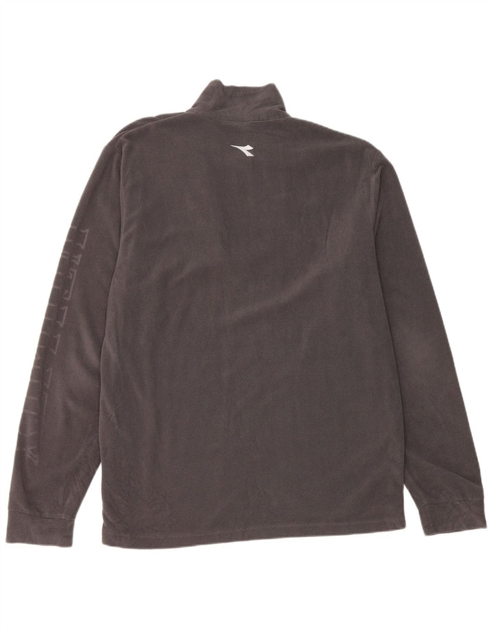 Ανδρικό γραφικό φερμουάρ Diadora Fleece Jumper XL Γκρι πολυεστέρας