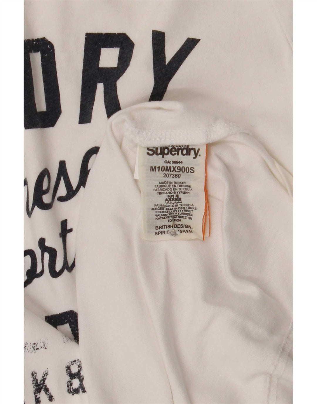 Ανδρικό γραφικό μπλουζάκι Superdry, μεσαίο λευκό βαμβακερό