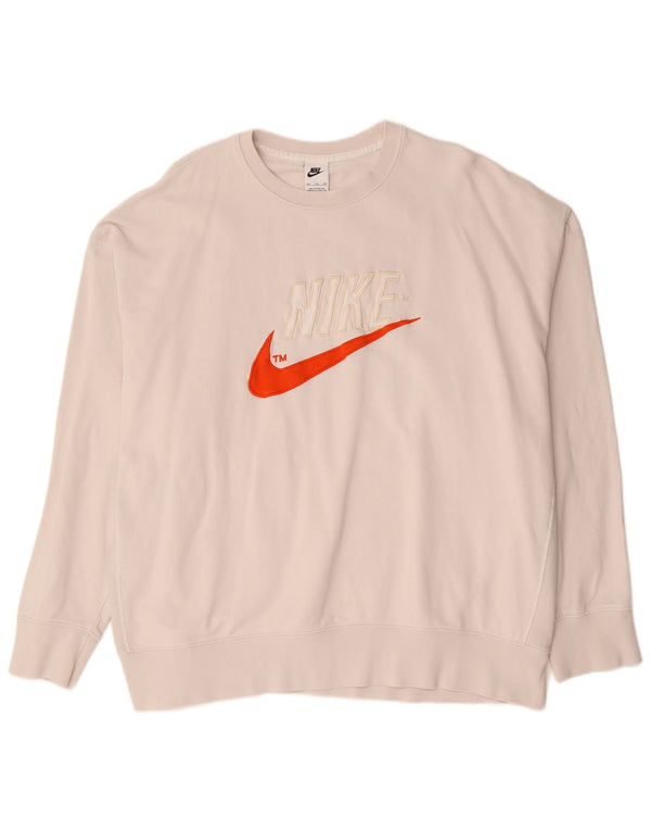Ανδρικό γραφικό φούτερ Nike Jumper 2XL Λευκό βαμβακερό