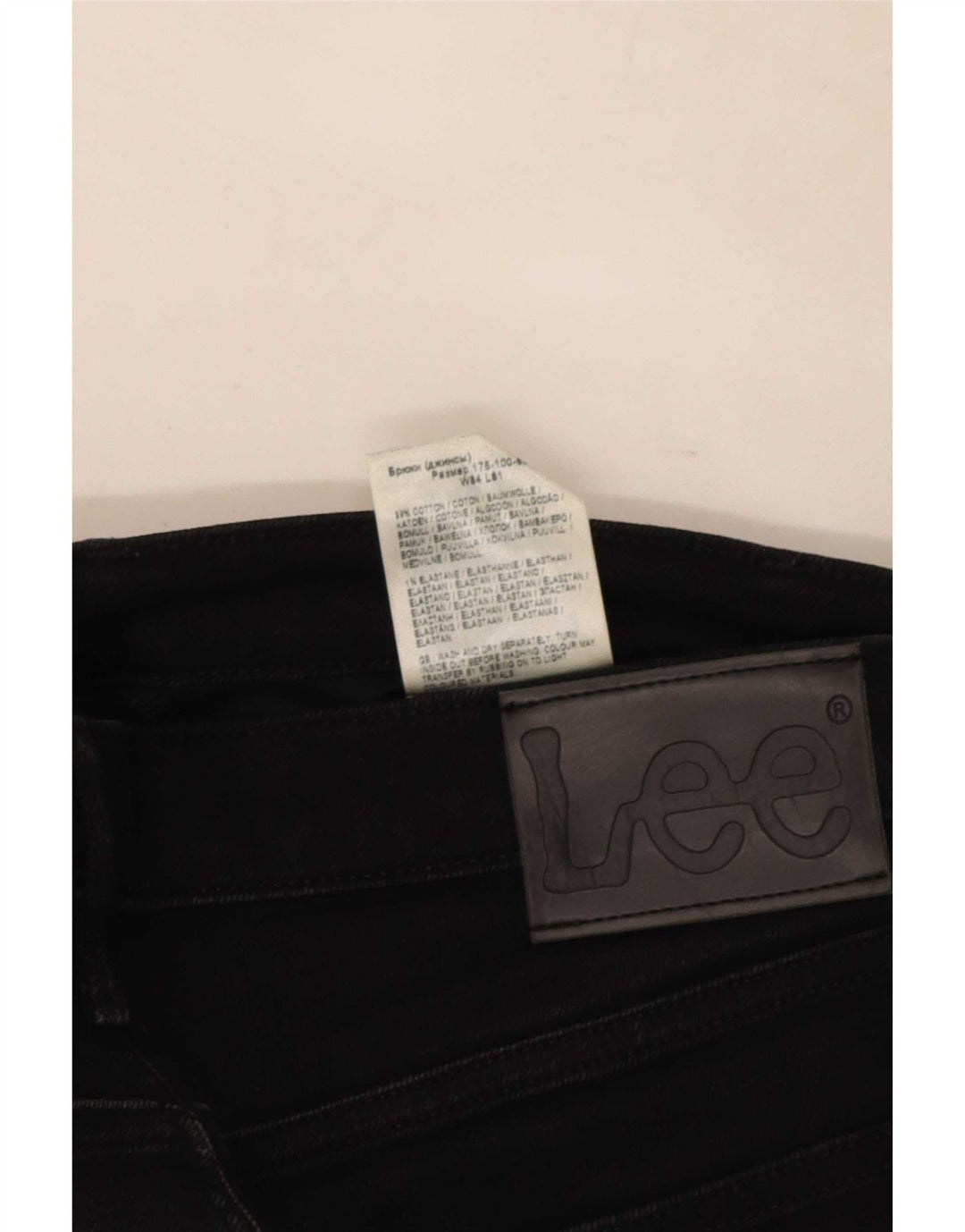 Lee Mens Luke Slim Jeans W33 L32 Μαύρο βαμβακερό