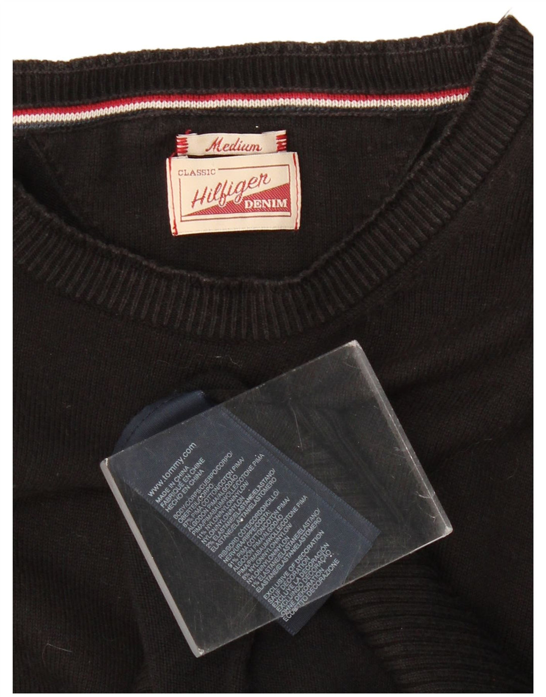 TOMMY HILFIGER Ανδρικό πουλόβερ με λαιμόκαυστο, μεσαίο βαμβακερό