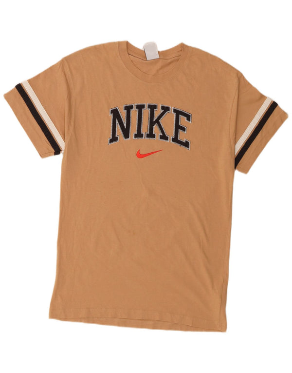 Ανδρικό γραφικό μπλουζάκι Nike, μικρό μπεζ βαμβακερό